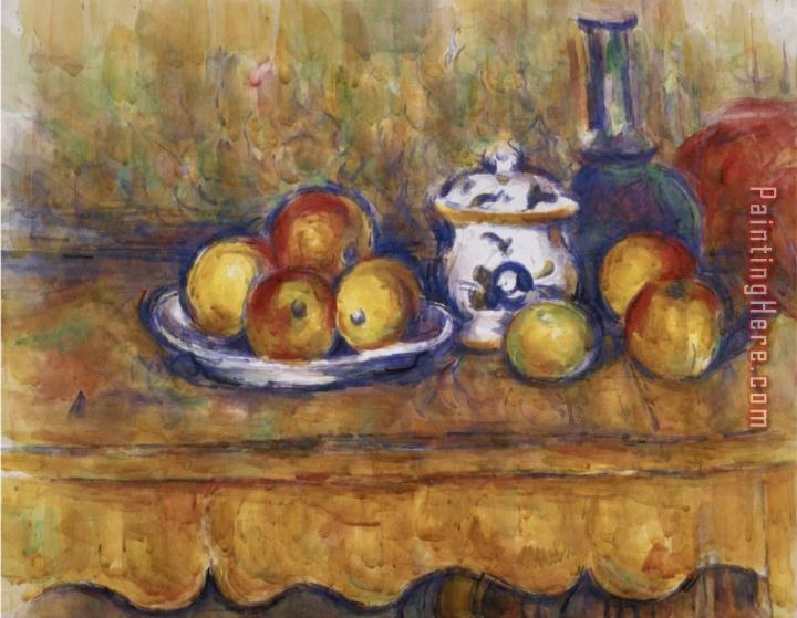 Paul Cezanne Still Life with Blue Bottle And Sugar Bowl